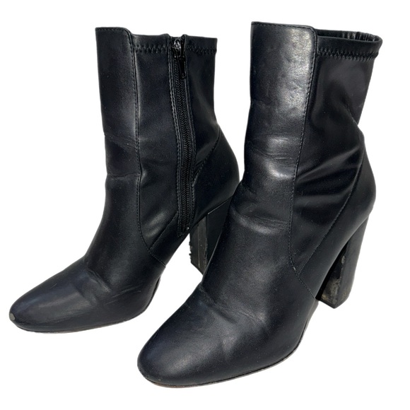 ALDO - Black Block Heel Ankle Boots - Zip Closure - Classic Chic - Size 7.5 - Picture 3 of 10